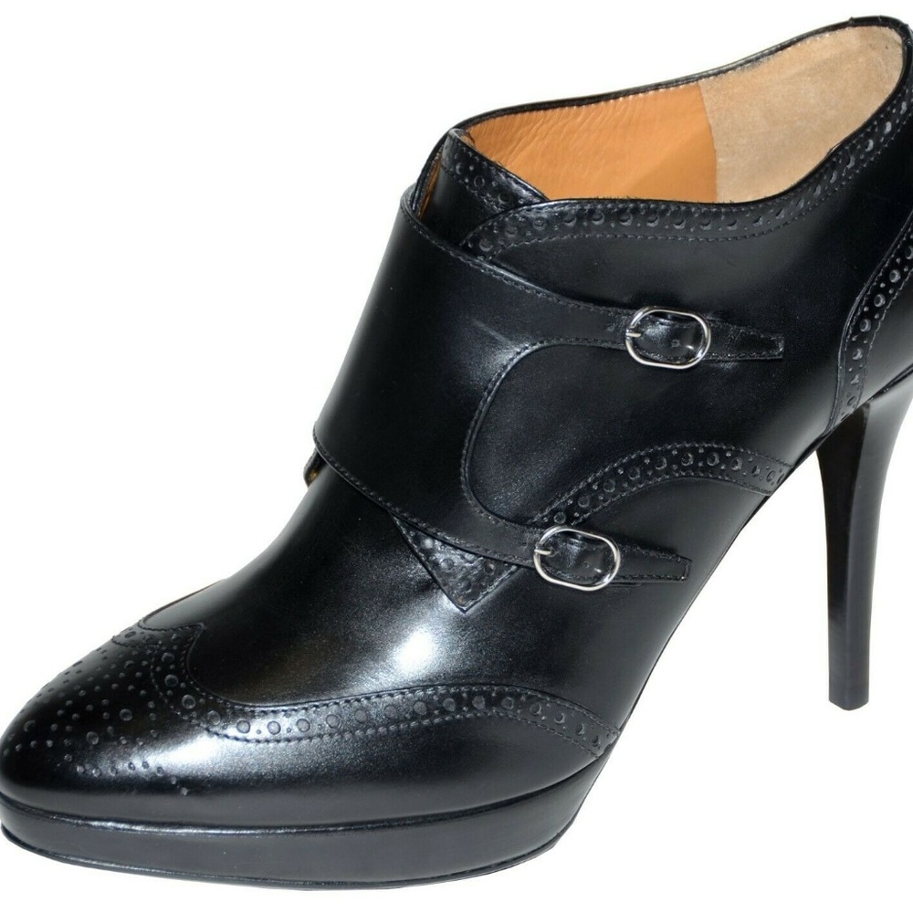 Ralph Lauren Women Vilinda Leather Oxford Bootie